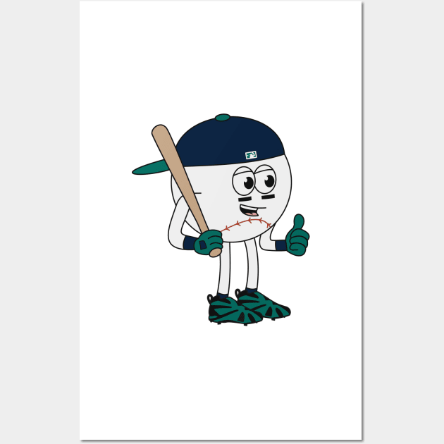 Griffey Baseball Guy Wall Art by StickyHenderson